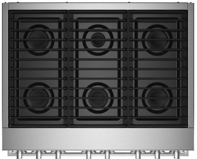 JennAir® NOIR™ 36" Stainless Steel Pro Style Dual Fuel Range-3