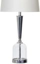 StyleCraft Clear Seeded/Gray/Stainless Steel Table Lamp-2