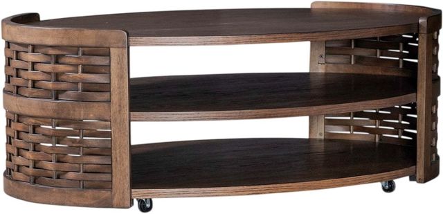 Liberty Furniture Warren Park 3-Piece Coffee Brown Occasional Table Set-1