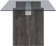 Global Furniture USA Glass Top Dining Table with Dark Brown Base-2