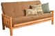 Kodiak Furniture Lodge Suede Peat/Natural Full Futon with Mattress-0
