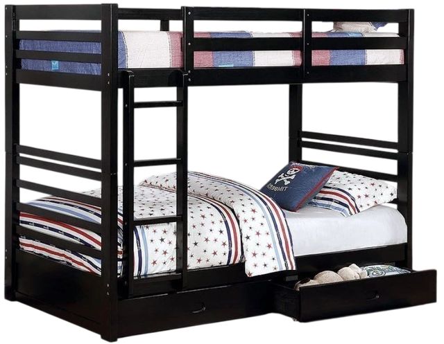 Furniture of America® California Black Twin/Twin Bunk Bed-0