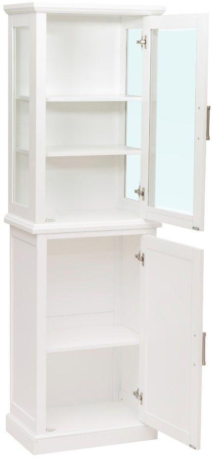 Linon Scarsdale White Tall Cabinet-2