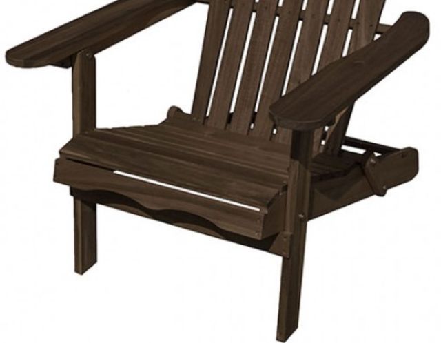 Furniture of America® Elk Weathered Gray Wooden Outdoor Adirondack Chair-1