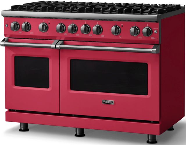Viking® 5 Series 48" Valentine Pro Style Gas (NG) Range with Polished Chrome Trim-2