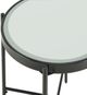 Elements International Vienna Mirror Top End Table with Black Base-3