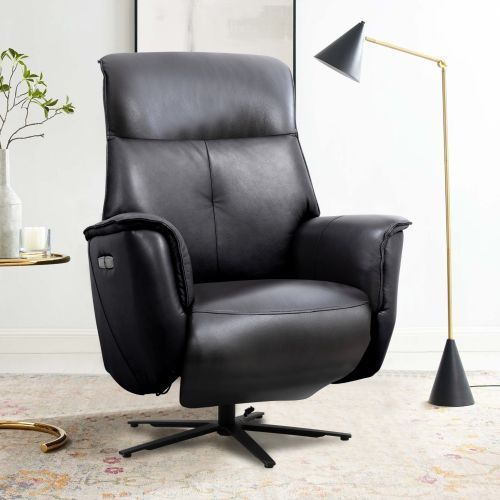 Parker House® Tripp Cortana Blackberry Leather Power Swivel Recliner P1-2