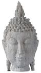 A & B Home Gray Large Meditating Buddha Head Figurine-1