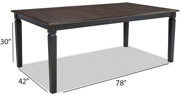 Intercon Glennwood Charcoal Dining Table with Rubbed Black Base-2
