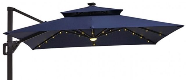 Furniture of America® Xico Teal Aluminum/Fabric Outdoor Patio Umbrella-1