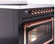 Ilve® Nostalgie II Noblesse 36'' Glossy Black Pro Style Induction Range with Copper Trim-4