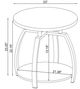 Coaster® Dacre 3-Piece Dark Charcoal Occasional Table with Black Nickel Accent Set-3