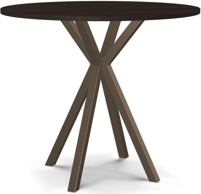 Amisco Customizable Asterisk 48" Round Bar Table with Metal Stand-0