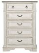 Liberty Furniture Abbey Park 4-Piece Antique White California King Panel Bed Set-4