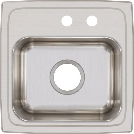 Elkay Lustertone® Lustrous Satin MR2-Hole Single Bowl Drop-in Bar Sink-1
