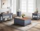 Legends Home Americana Whiskey Sofa Table with Blue Base-1