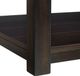 Elements International Kansas Beige Sofa Table with Espresso Base-4