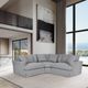 Armen Living Ciara 3-Piece Slate Gray L-Shape Sectional Sofa-1