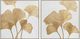Classy Living 2-piece Lustrous Ginkgo Leaf Diptych Wall Art Set-0