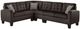 Mazin Furniture Sinclair 2-Piece Dark Brown Reversible Sectional Set-0