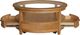 Magnussen Home® Durant Honey Brown Round Cocktail Table with Casters-1