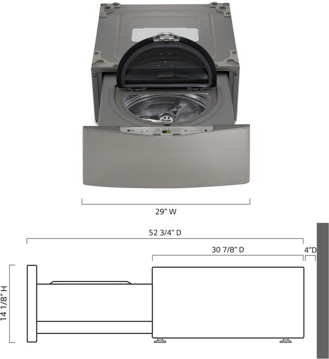 LG SideKick™ Graphite Steel Pedestal Washer-21