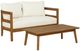 Linon Surfside 2-Piece Beige/Brown Acacia/Fabric Outdoor Conversation Set-0