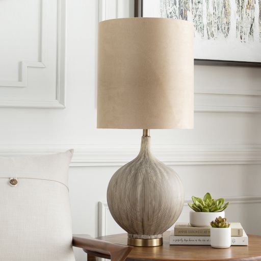 Surya Drake Charcoal Table Lamp-1