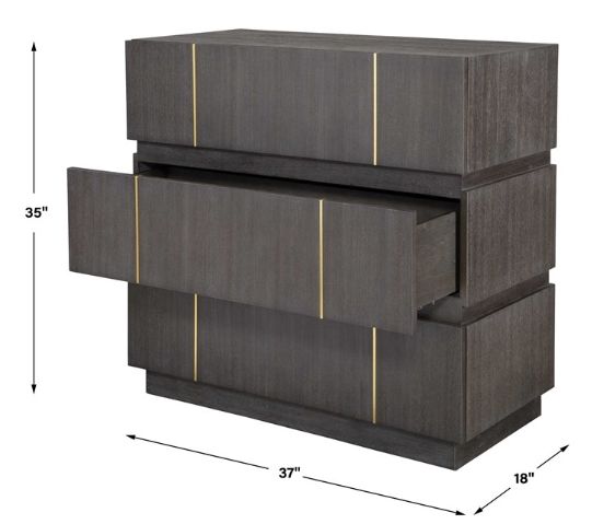 Uttermost® Between the Lines Dark Walnut Accent Chest-2