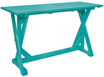 C R Plastics Harvest 72" Turquoise Bar Table-0