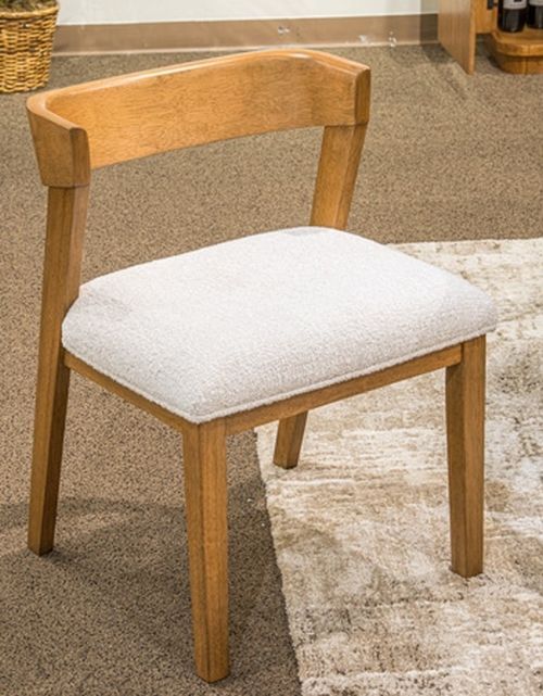 Signature Design by Ashley® Cladian Light Brown/White  Dining Side Chair-1