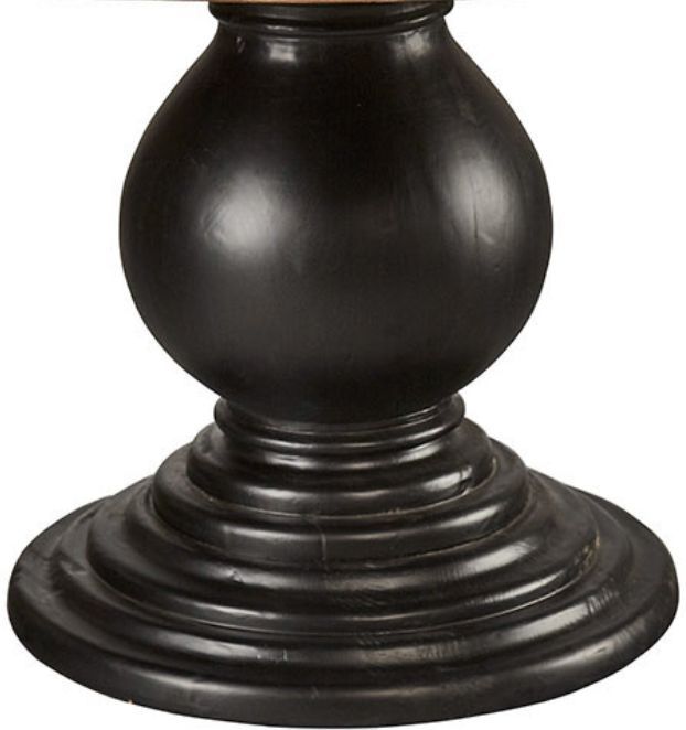 Furniture Classics Equator Brown Round Dining Table with Black Base-2