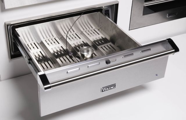 Viking® 5 Series 27" Pure White Warming Drawer-3