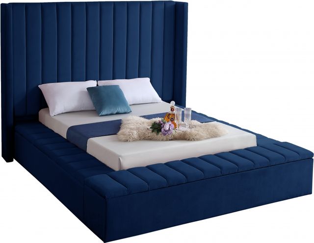 Meridian Furniture Kiki Navy Full Bed-0