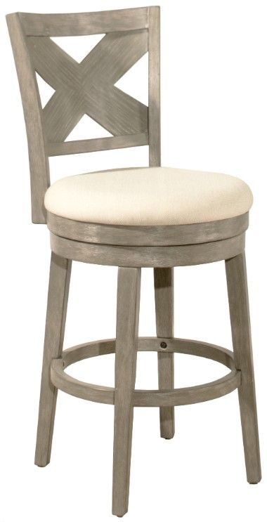 HH2 Home Sunhill Oyster/Weathered Gray Swivel Bar Stool-0