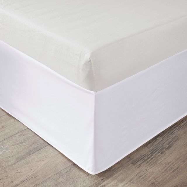 Olliix by Intelligent Design White Twin XL Extended Drop 36" Dorm Bed Skirt-4