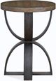 Magnussen Home® Bowden Rustic Honey Accent Table with Black Metal Base-1