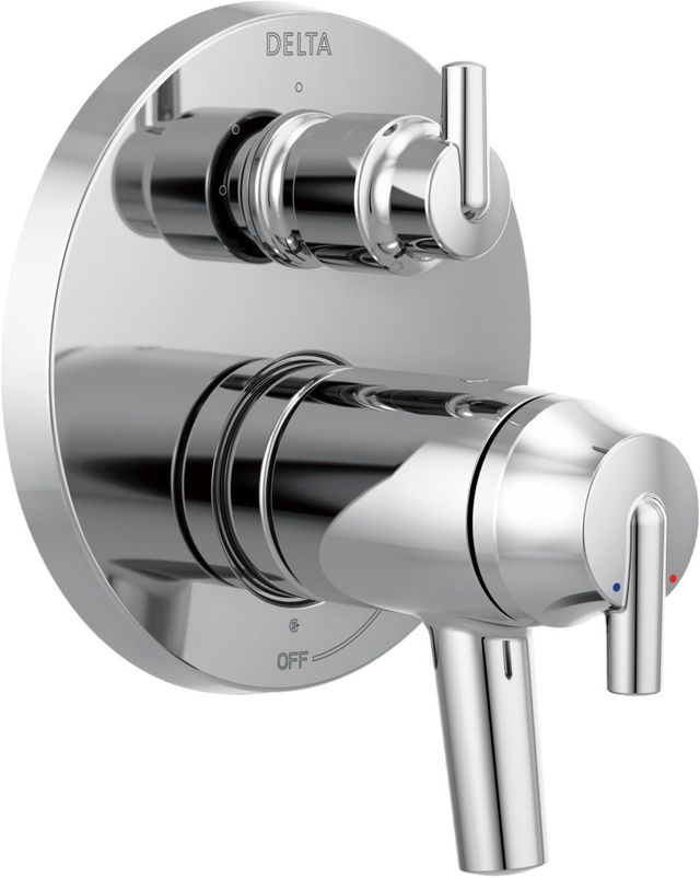 Delta Trinsic® TempAssure® 17T Series Chrome 2-Handle Valve Trim with 3-Setting Integrated Diverter-0