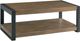 Elements International Caesar Brown Coffee Table with Charcoal Frame-0