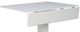 John Thomas Furniture® Dining Essentials Pure White Square Drop Leaf Pedestal Side Table-1