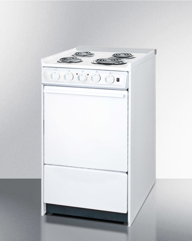 Summit® 20" White Slide-In Electric Range-2