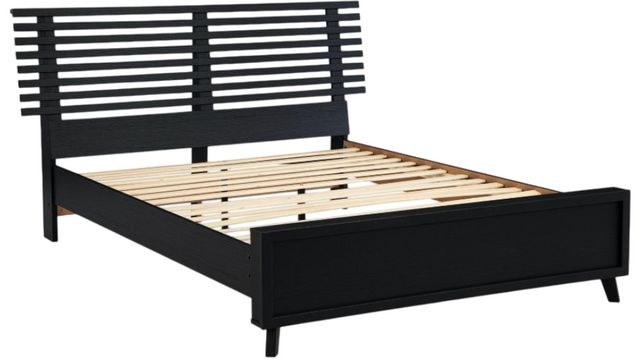 Signature Design by Ashley® Danziar Black Full Slat Panel Bed-1
