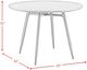 Elements International Keenan Grey Round Dining Table with Black Base-4
