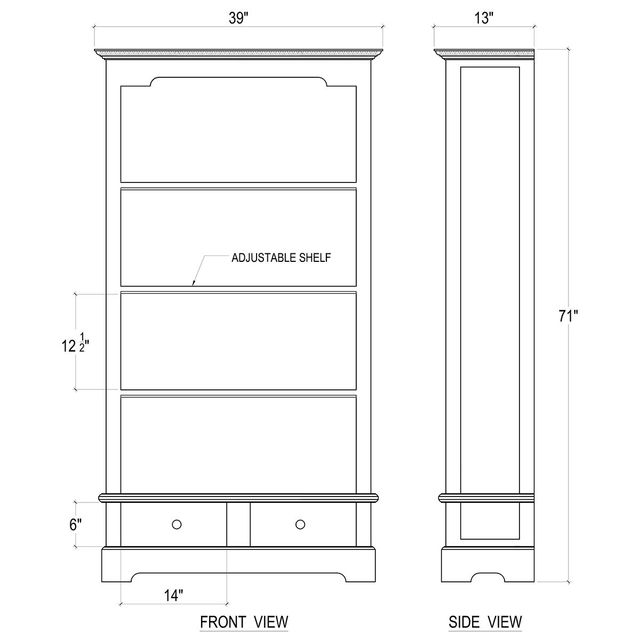 Bramble Customizable Manchester Bookcase-1