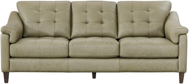 Leather Italia™ Georgetowne Ellis Green Pea Sofa-0