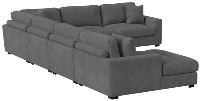 Elements International Arizona 6-Piece Steno Charcoal Modular Sectional and Left-Arm Facing Chaise-1