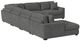Elements International Arizona 6-Piece Steno Charcoal Modular Sectional and Left-Arm Facing Chaise-1