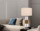 Cal® Lighting & Accessories Everett Brown/Clear/Silver Table Lamp-3