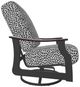 Telescope Casual St. Catherine Agra Classic/Graphite Aluminum/Fabric Outdoor MGP Cushion Swivel Rocker with Chestnut Rustic Arms-2