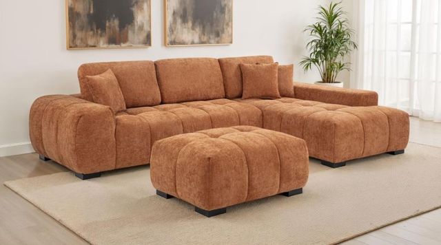 Coaster® Octavia Orange Ottoman-4